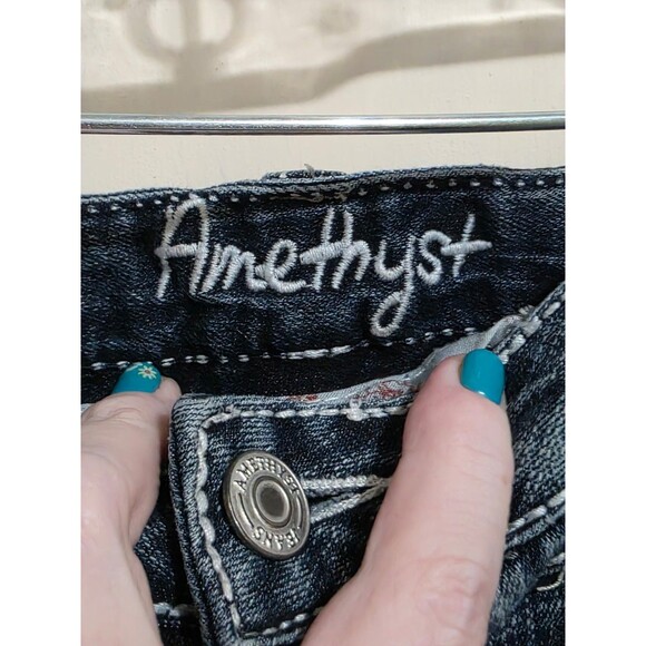 Amethyst 5 Buttons Addison Shorts Blue Junior Size 11 - Picture 7 of 7